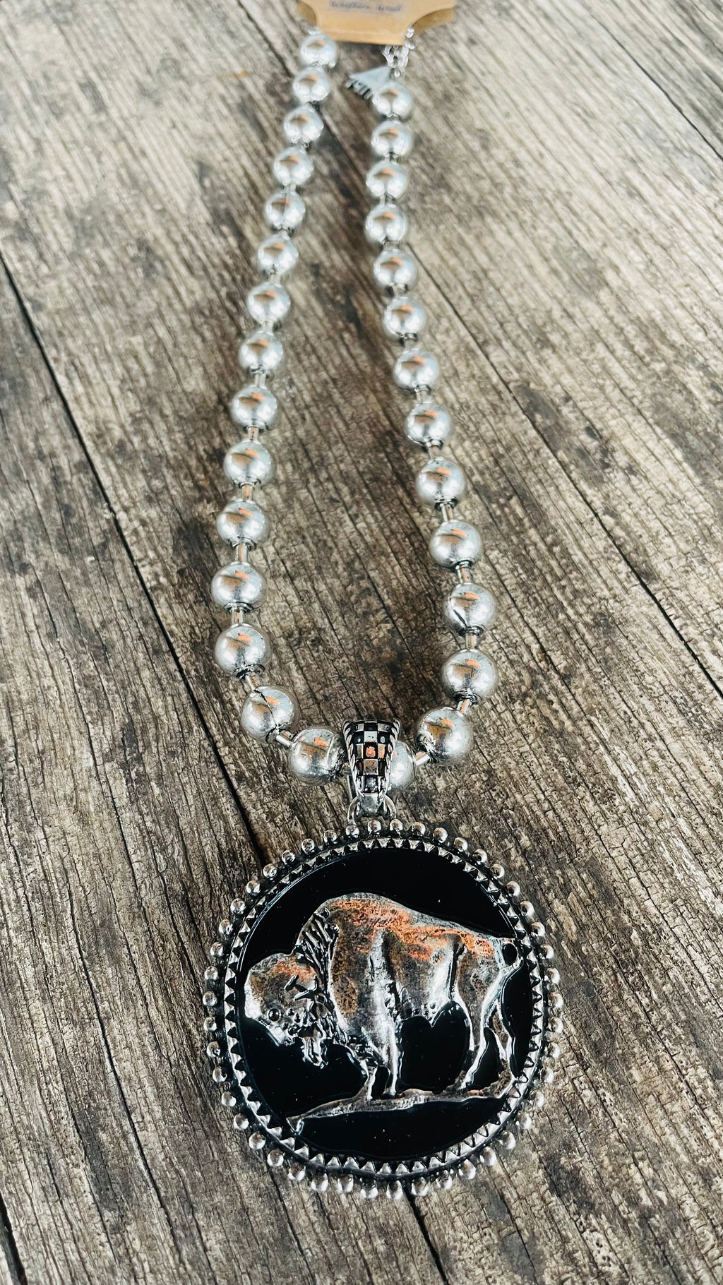 Western Buffalo Pendant
Ball Necklace