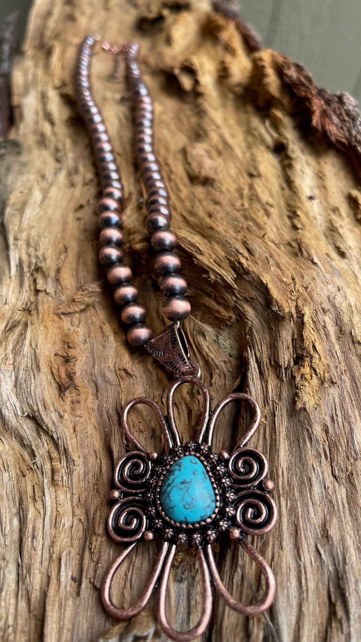 Turquoise Copper Sunflower