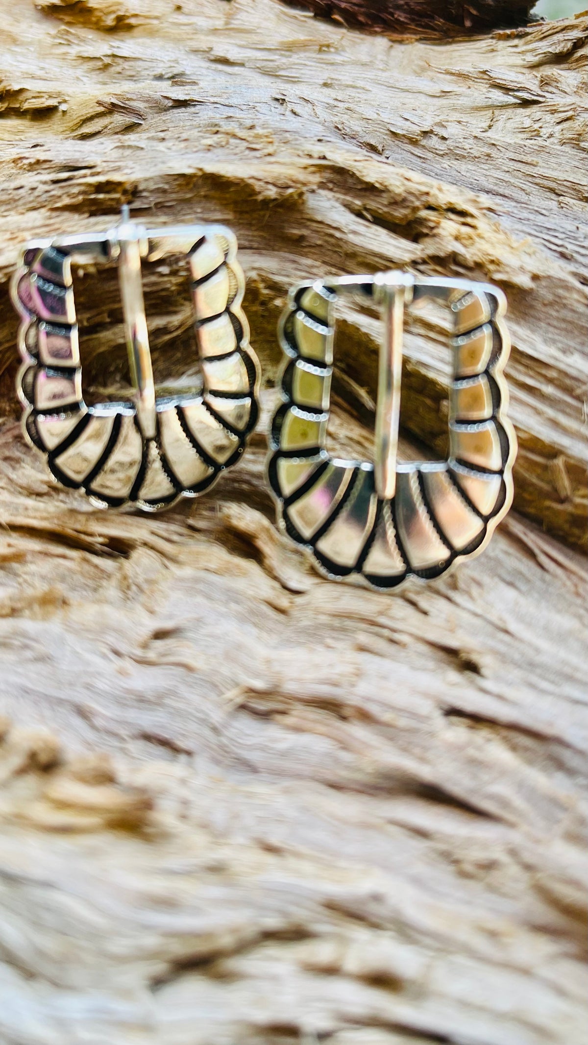 Western Belt Buckle Earrings