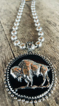 Western Buffalo Pendant
Ball Necklace