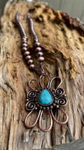 Turquoise Copper Sunflower
