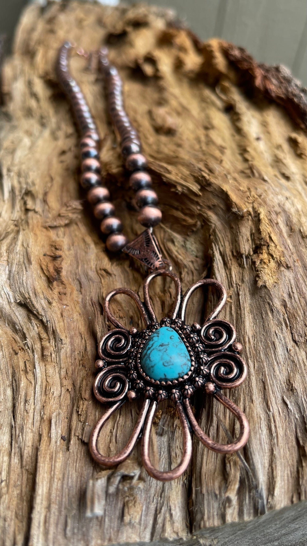 Turquoise Copper Sunflower