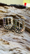 Western Belt Buckle Earrings