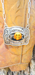 FK Western Belt Buckle Necklace