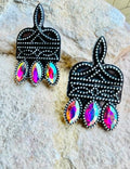 Western Boot Stitch Post Earring