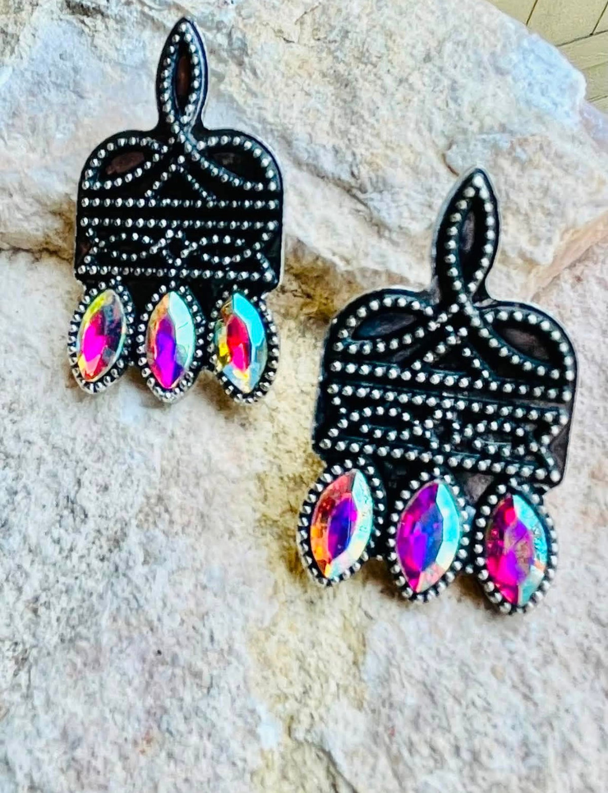 Western Boot Stitch Post Earring